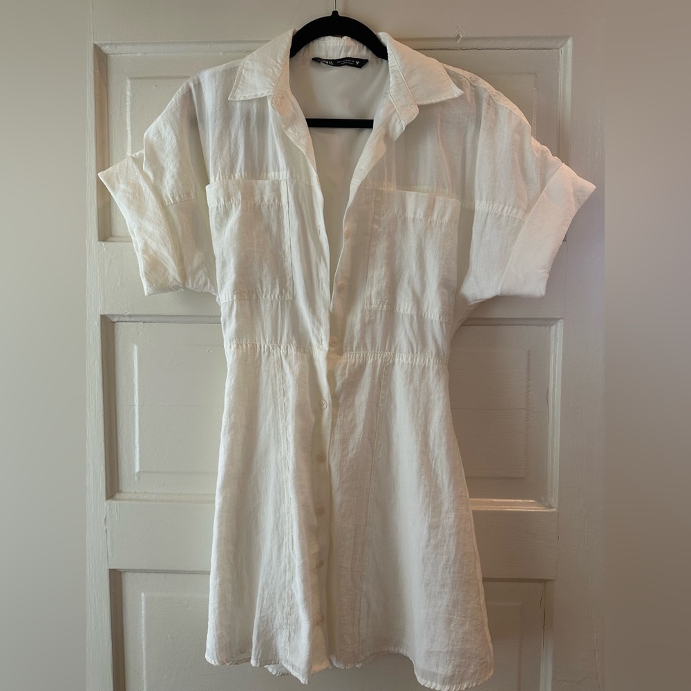 Zara white dress size small
